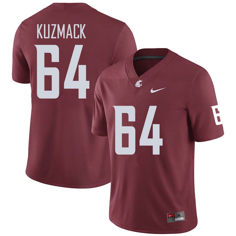 Men #64 Alec Kuzmack Washington State Cougars College Football Jerseys Sale-Crimson - Click Image to Close
